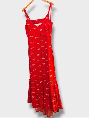 Red Open Back Maxi Summer Dress w/ Pockets NWOT XXL